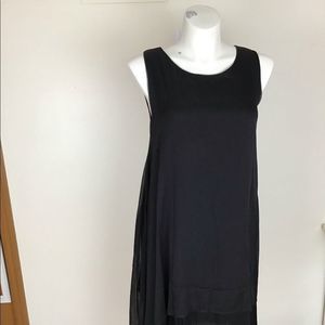 Fashion Collection black sheer 2 layer sun dress size OS